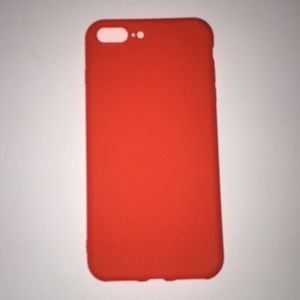 Orange rubber/plastic case iPhone plus